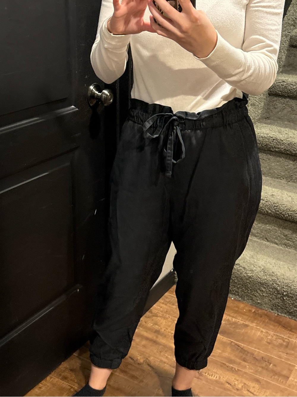 Banana Republic Black Drawstring Jogger Pants